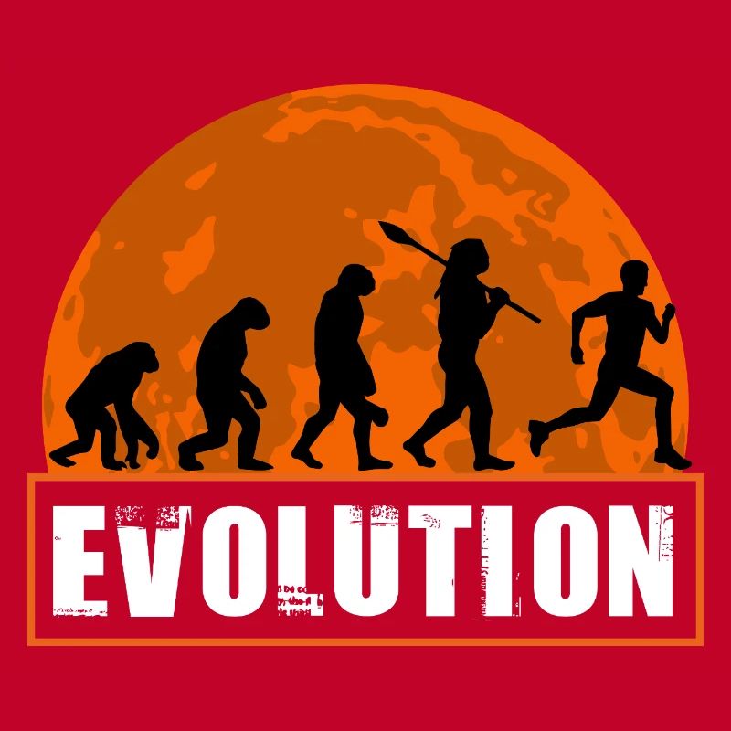 Running Man Evolution Funny Runner Tee Marathon