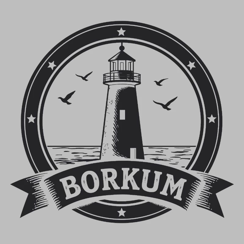 Leuchtturm Borkum Maritimes Emblem