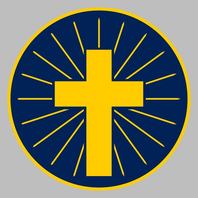 Golden Cross With Rays