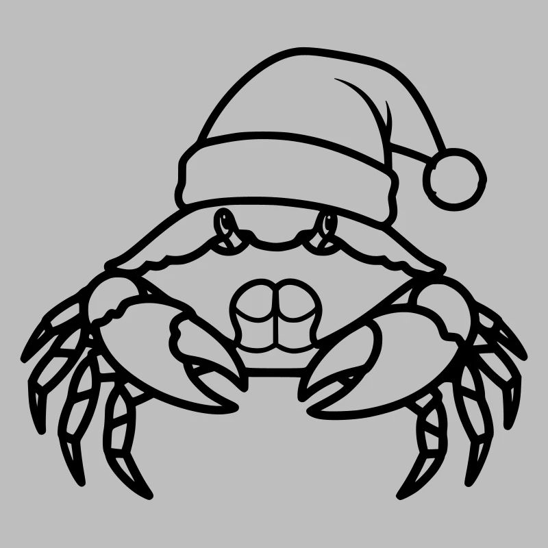 Weihnachtskrabbe Cartoon Illustration