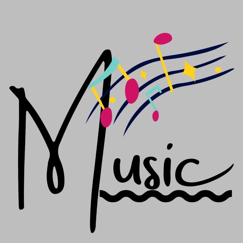 Notes de musique colorées