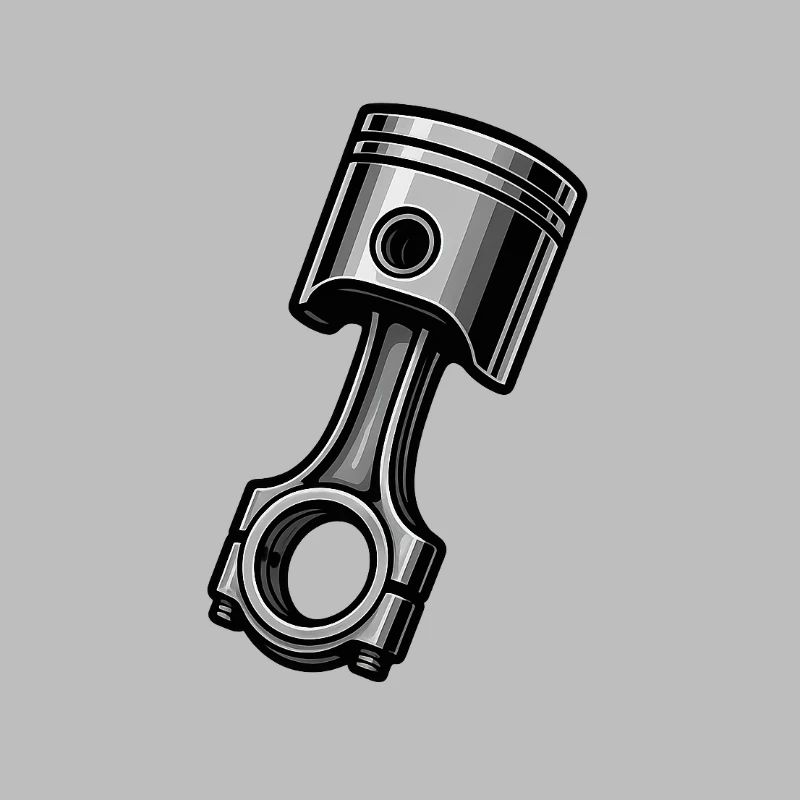 Piston industriel monochrome