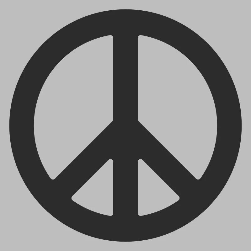 Peace symbol in minimal style