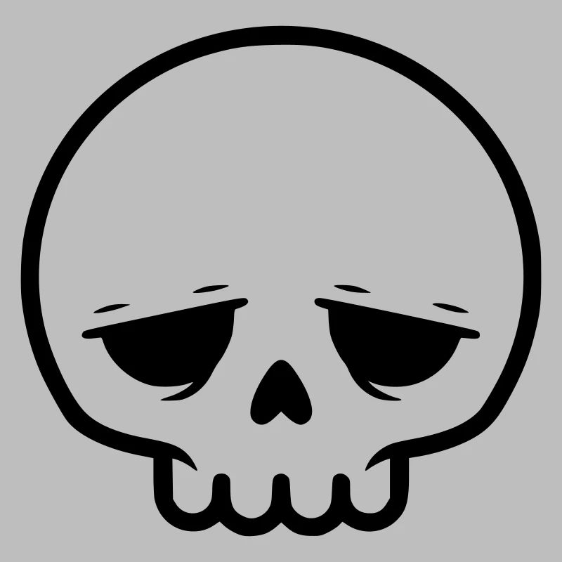 Sad Skull | Emo & Goth Design