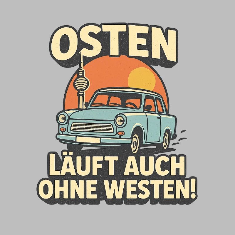 GDR Retro Comic Shirt – "East Runs Without