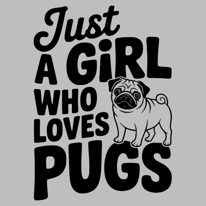 Nur ein Mädchen, das Möpse liebt