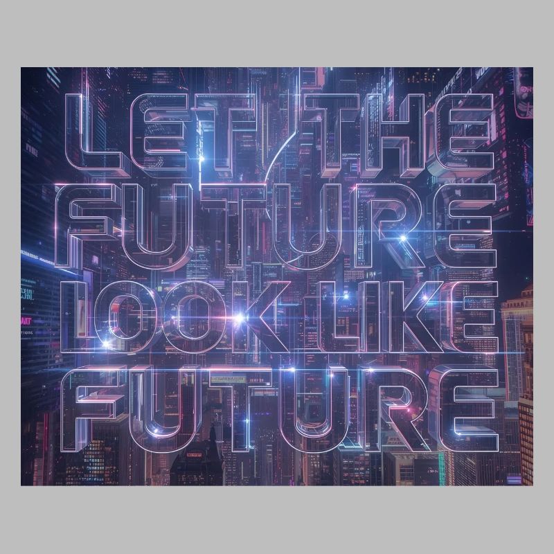 Neon Future Typography