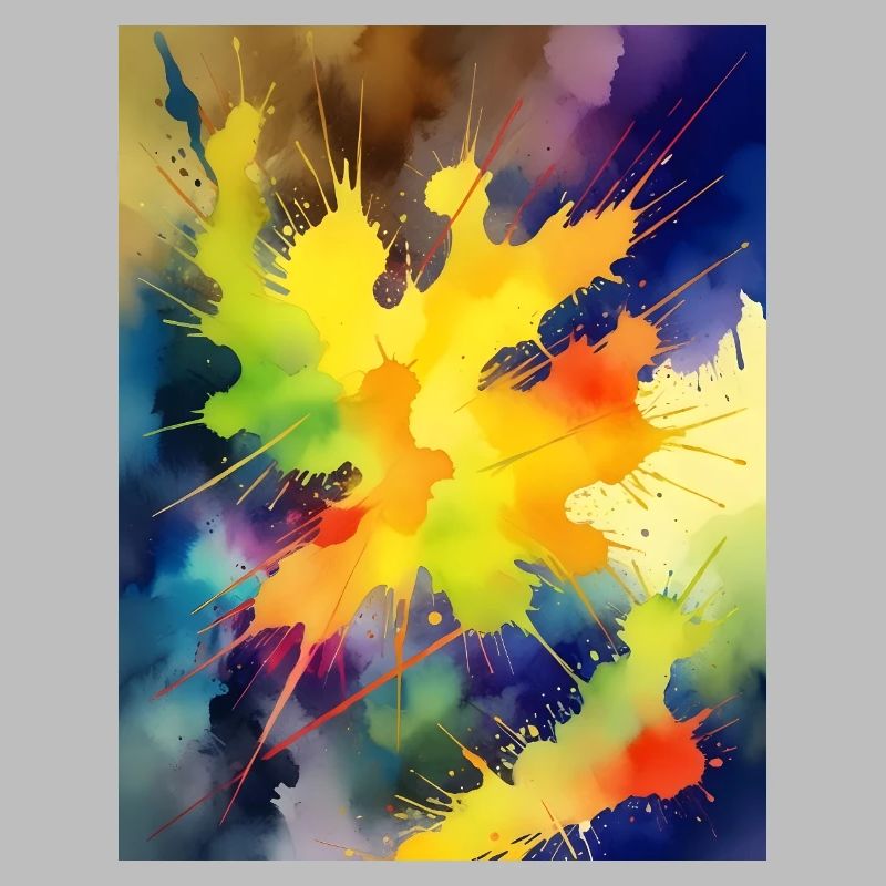 Explosion de couleur Éclaboussure abstraite