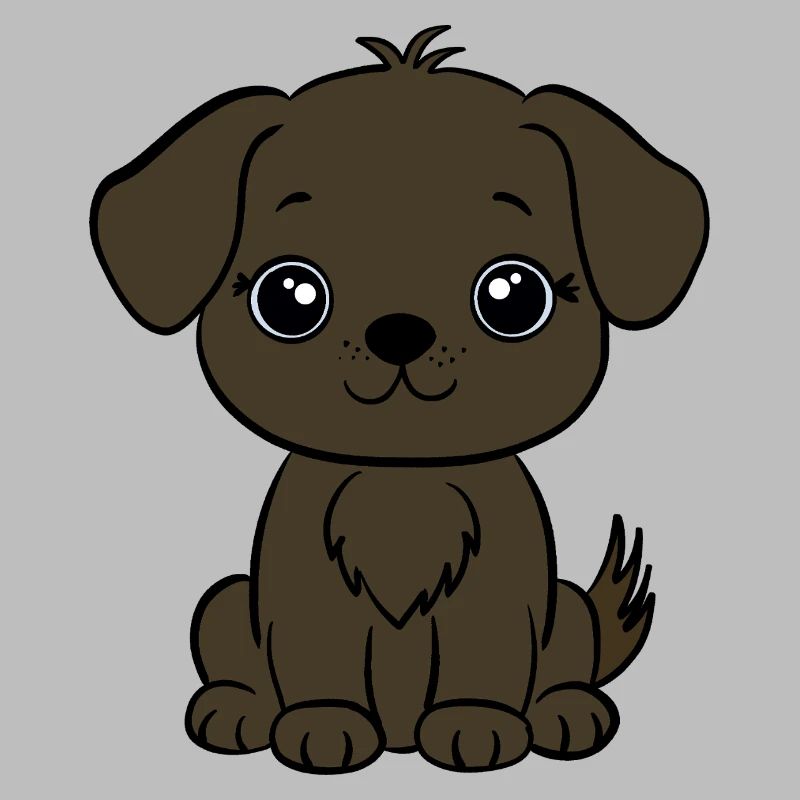 Chiot chien brun