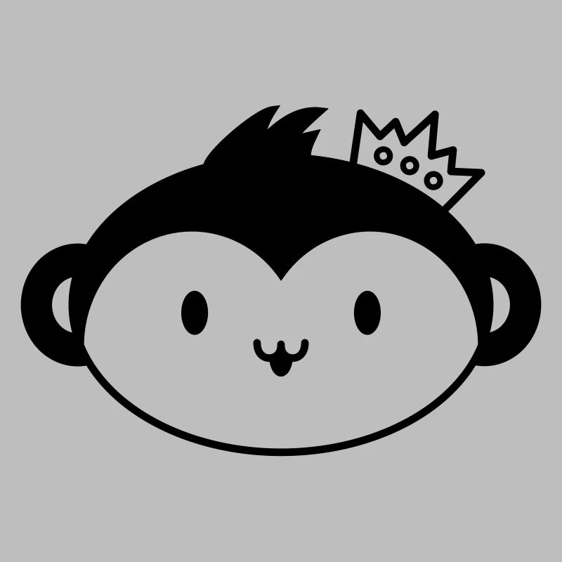 Monkey Crown – Cute Monkey Head with Crown