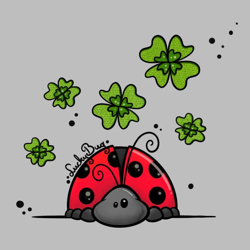 Ladybug with lucky clover