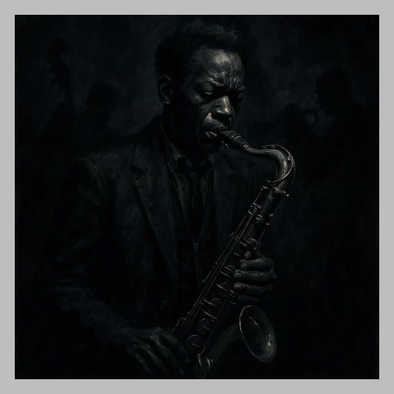 Deep Black Night Saxophone