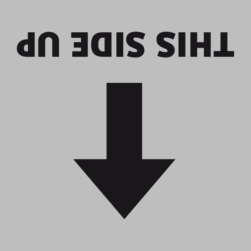 Ce côté vers le haut - Flèche inversée