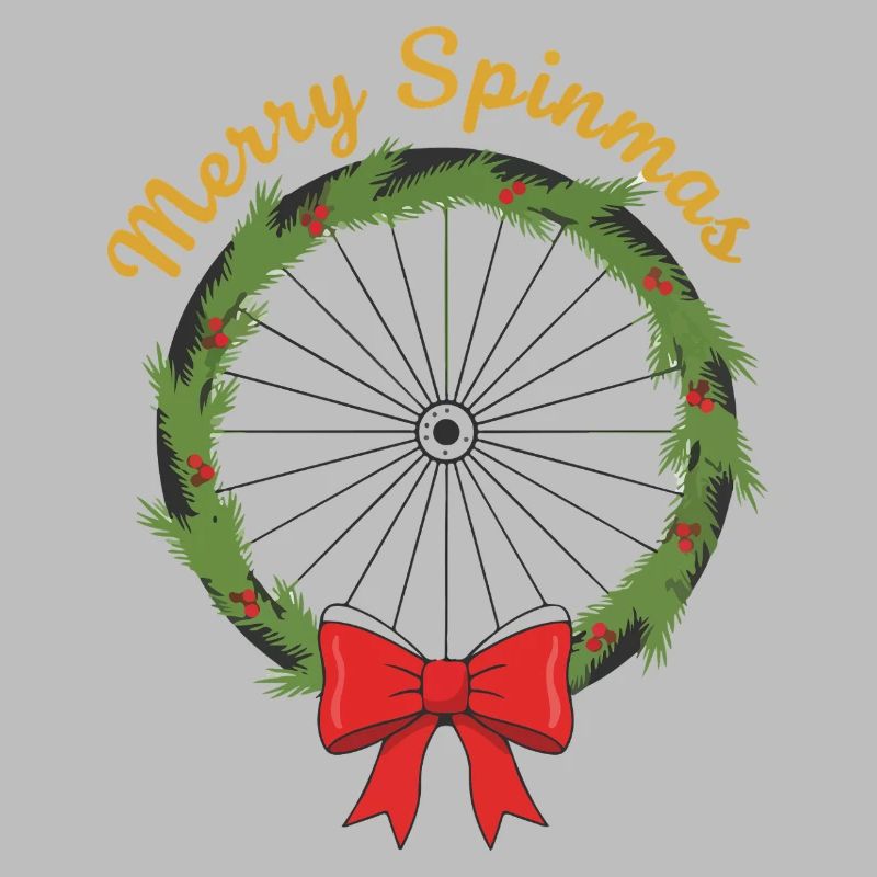 Merry Spinmas Bicycle Wreath