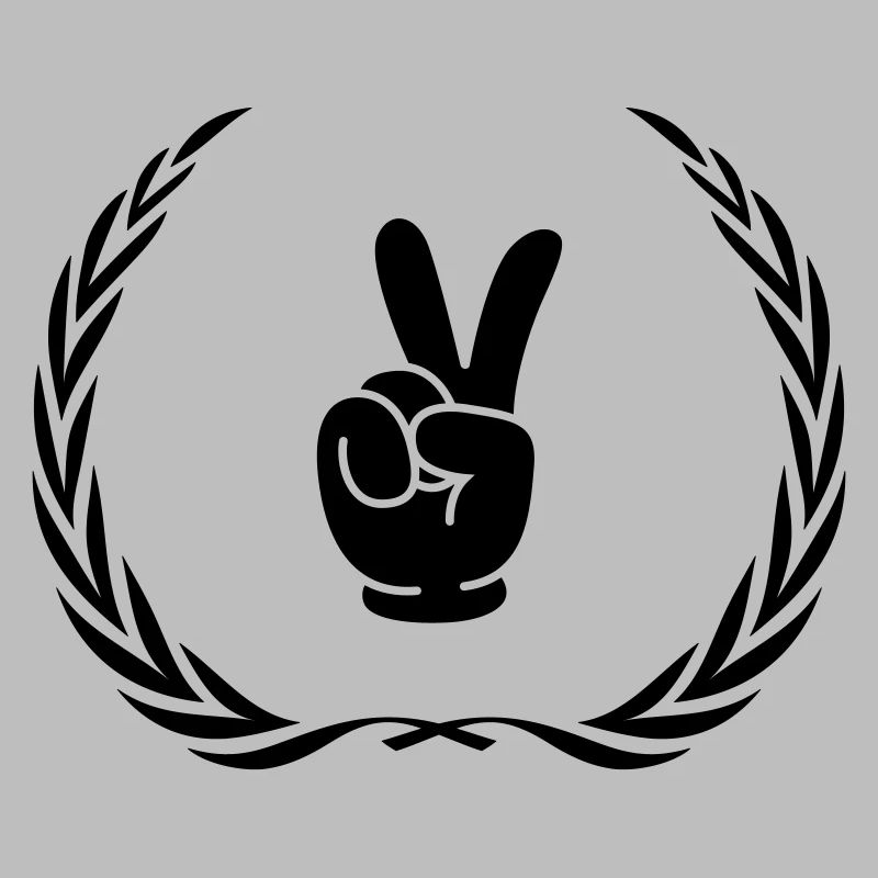 Peace Hand Comic Wreath