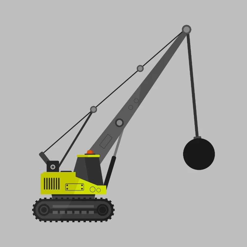 Grue à billes de démolition
