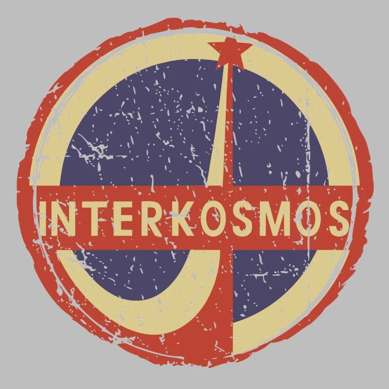 Interkosmos DDR Retro Circle Emblem