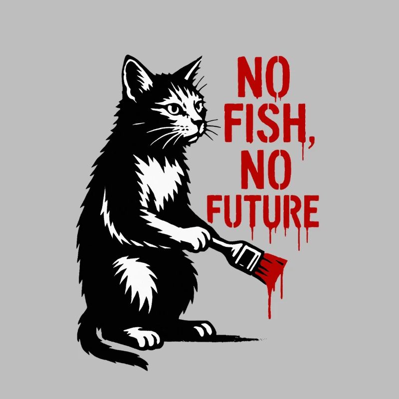 Pas de poisson Pas de graffiti de futur chat