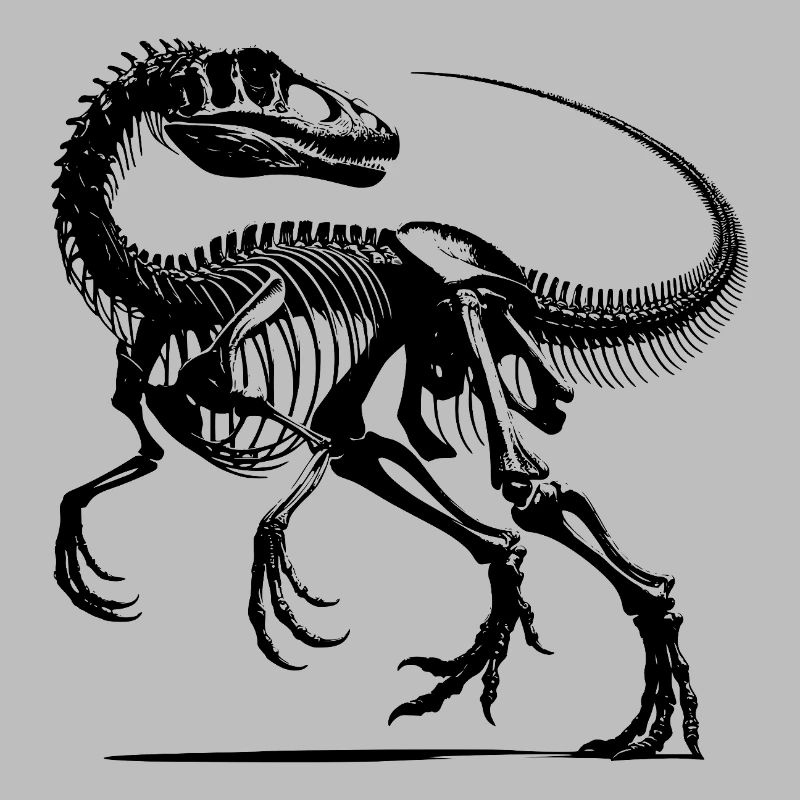 Raptor Dinosaurier Knochenarbeit aus der Urzeit