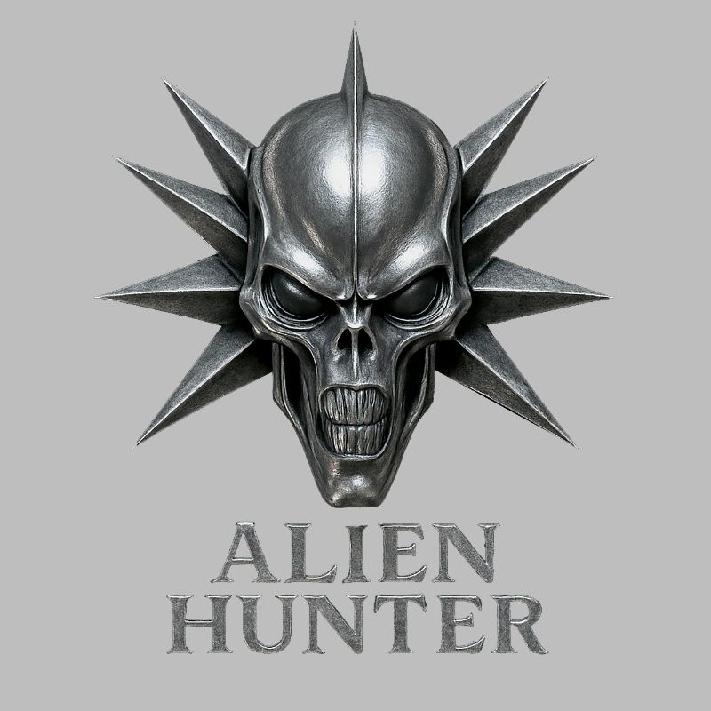 Alien Hunter Schädel-Emblem