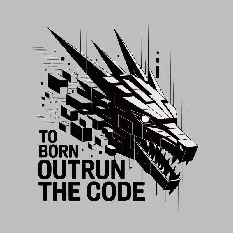Dragon géométrique Outrun le Code