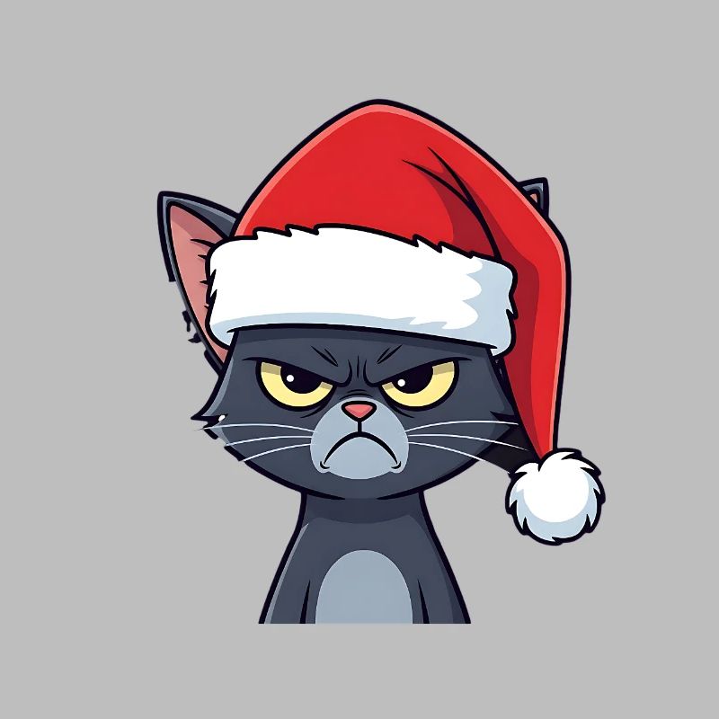 Humeur agacée de chat du Père Noël