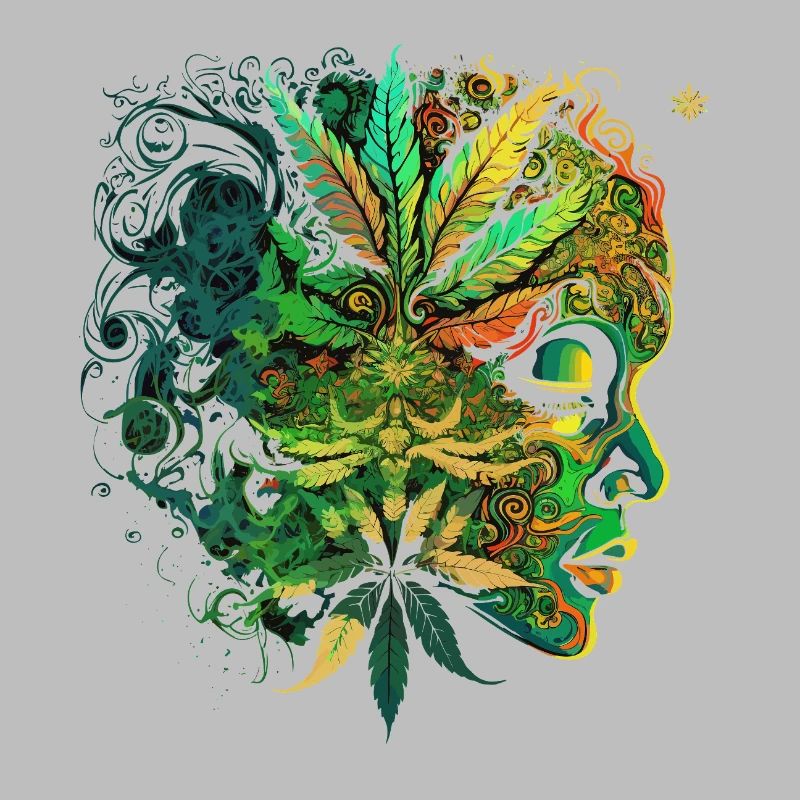 Visage du cannabis psychédélique