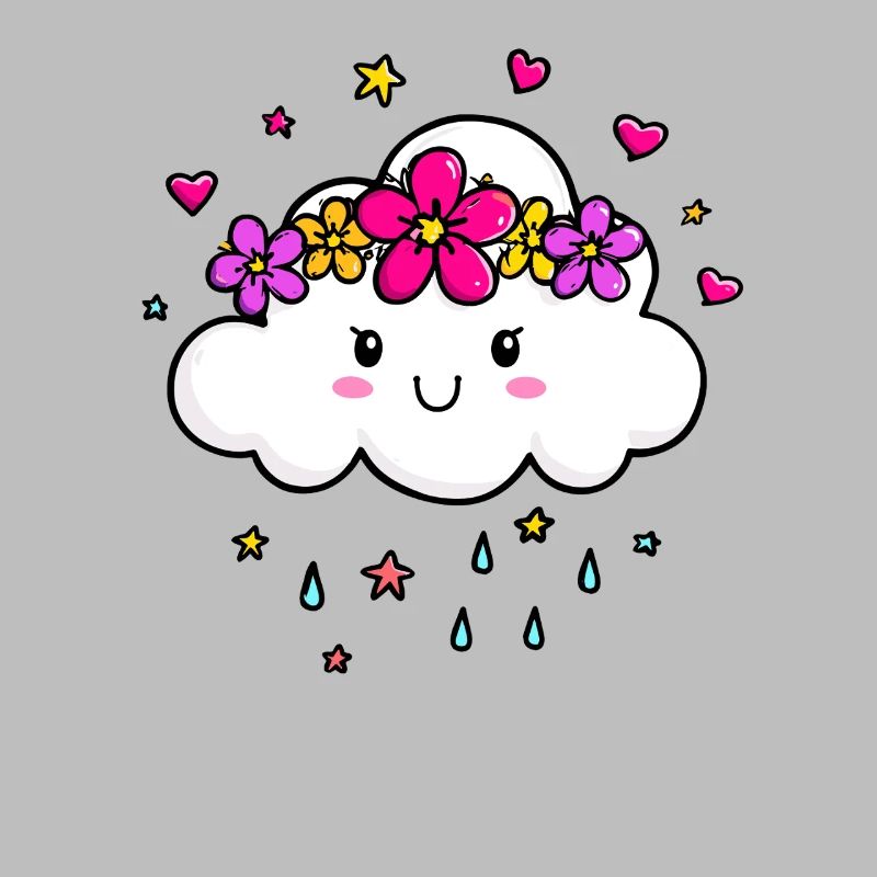 Wolke mit Blumenkrone