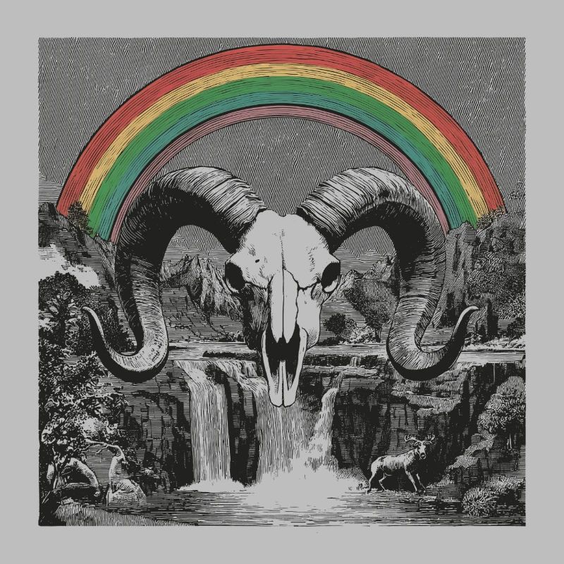 Rainbow Arch Over Night Silhouettes