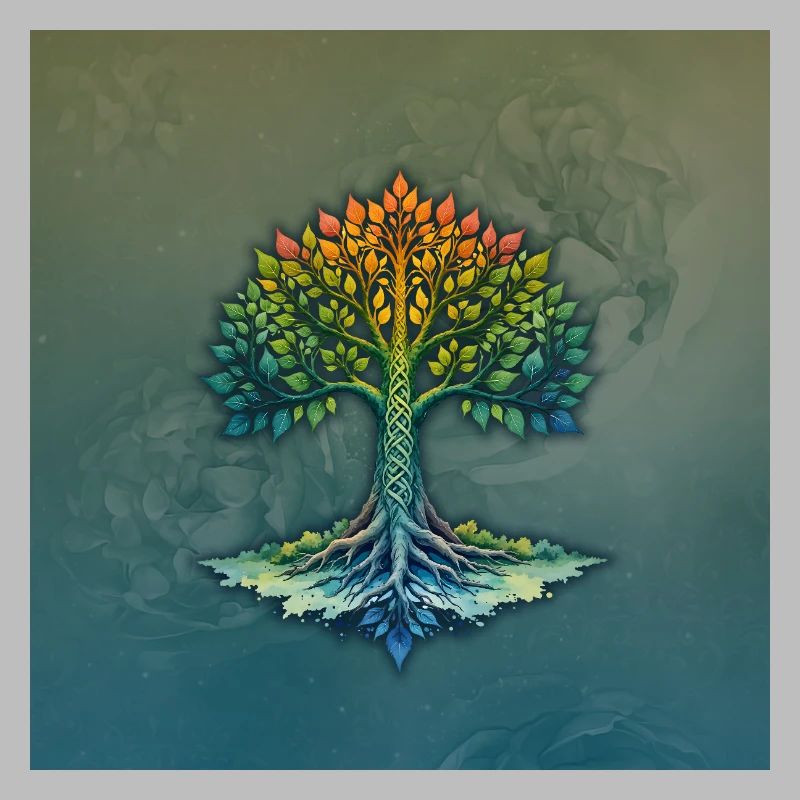 Arbre arc-en-ciel tressé