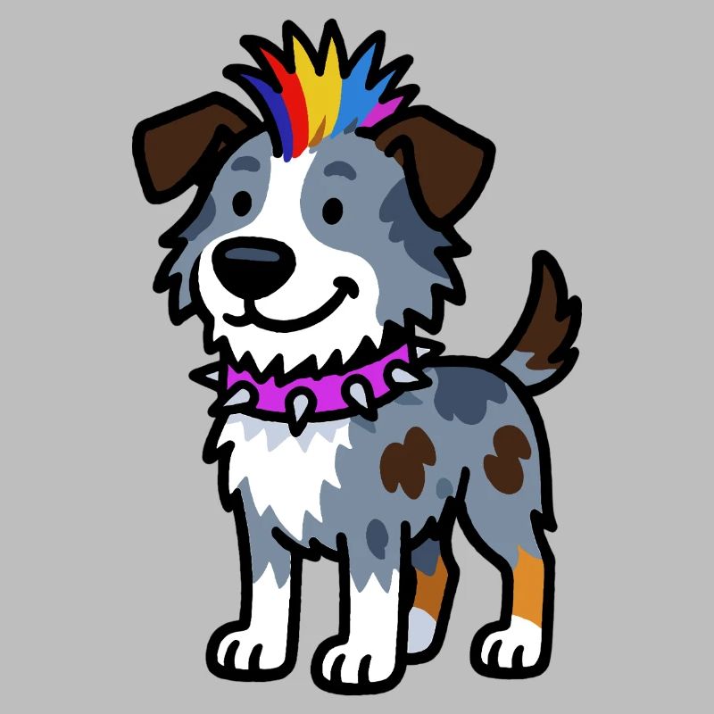 Cooles Australian Shepherd Punk Design