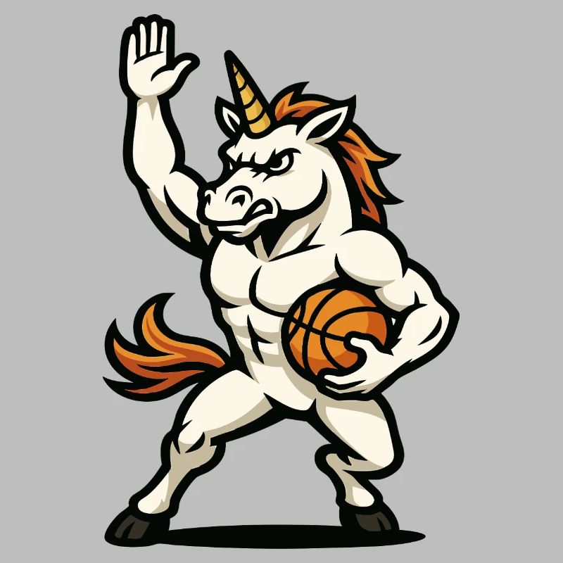Basketball-Einhorn-Krieger