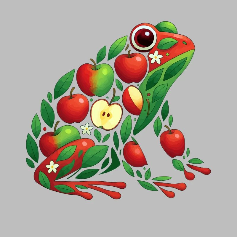 Frosch Apfel