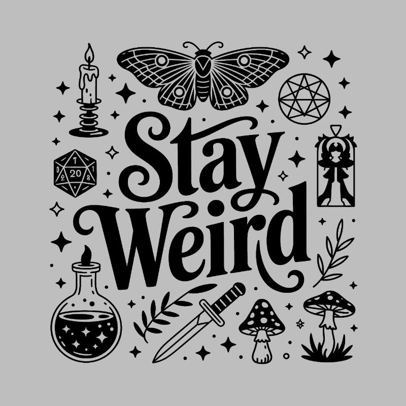 Bleib seltsam – Sternzeichen-Design