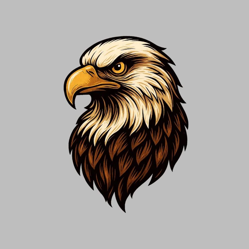 Powerful Eagle Head Illustration