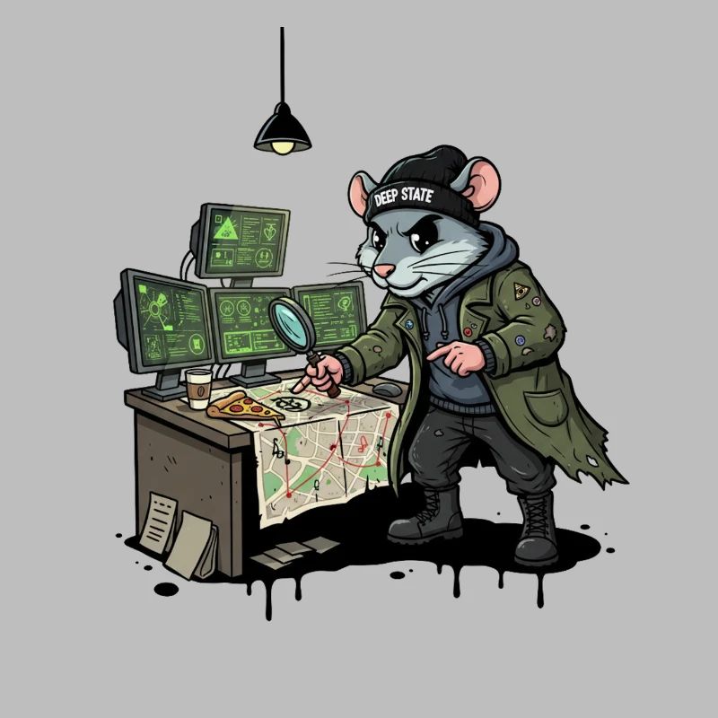 Hacker-Ratte Detektiv Deep-State Spurensuche