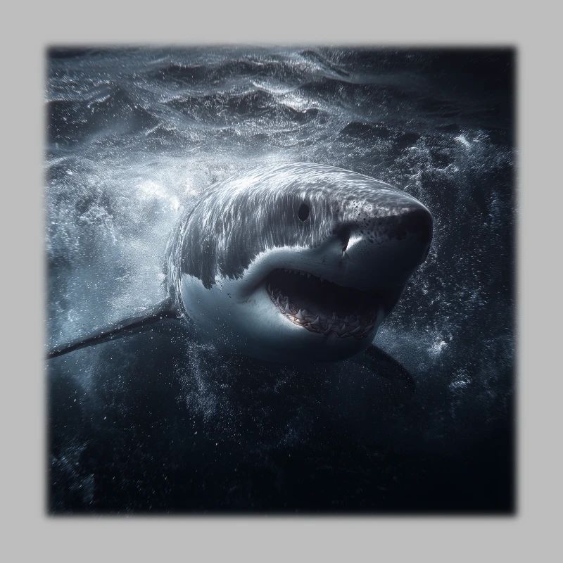 Conception de l’attaque du grand requin blanc dans l’océan