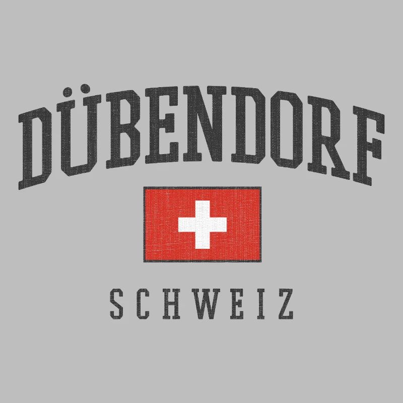 Logo de Dübendorf, Suisse, avec drapeau