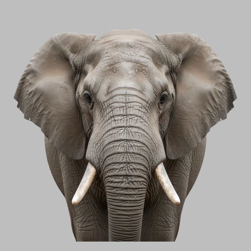 Portrait d’éléphant : Majestueux design de faune sauvage