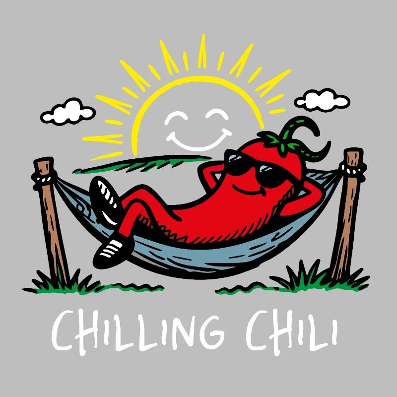 Chilling Chili Funny Pun Chilling Chilli