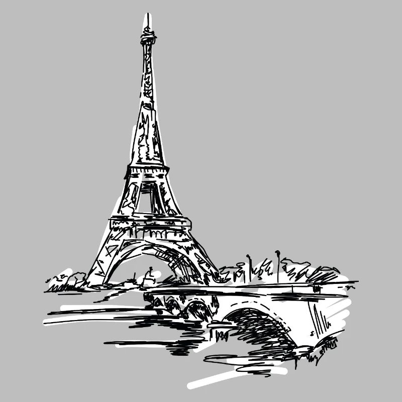 Paris Skyline: Sketchy Eiffel Tower