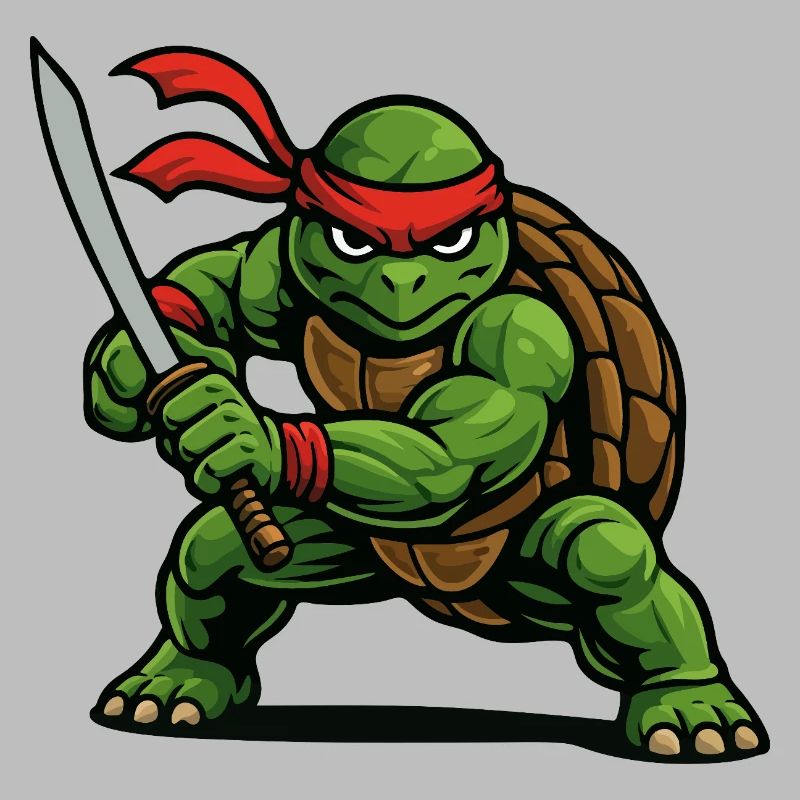 Ninja Warrior Turtle with Katana Sword