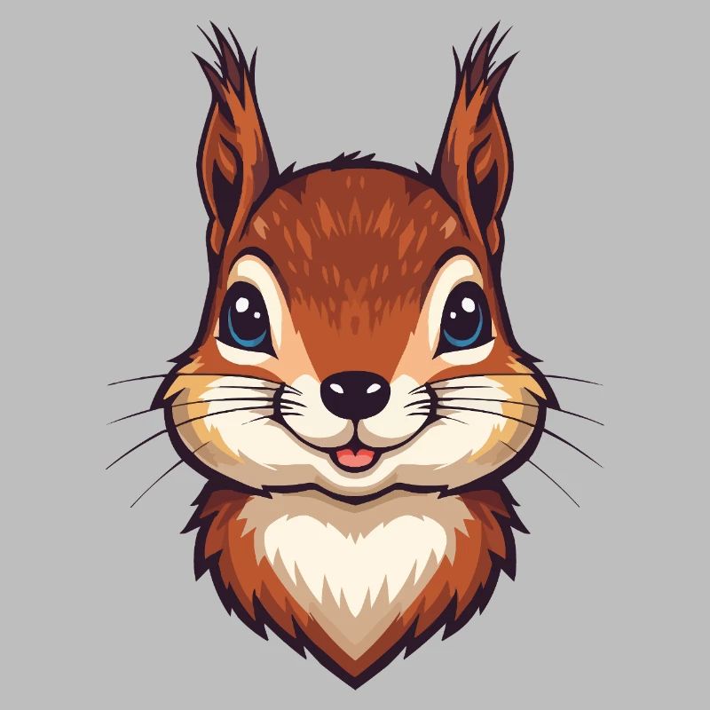 Süßer Eichhörnchen Kopf