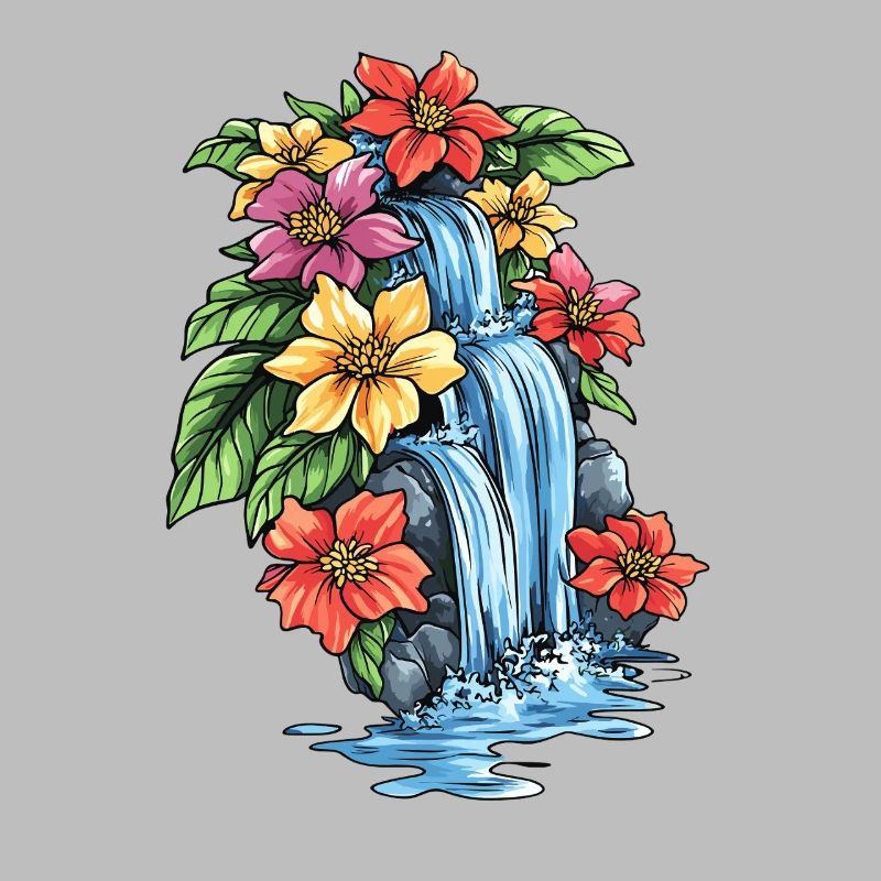 Hibiscus de la cascade tropicale