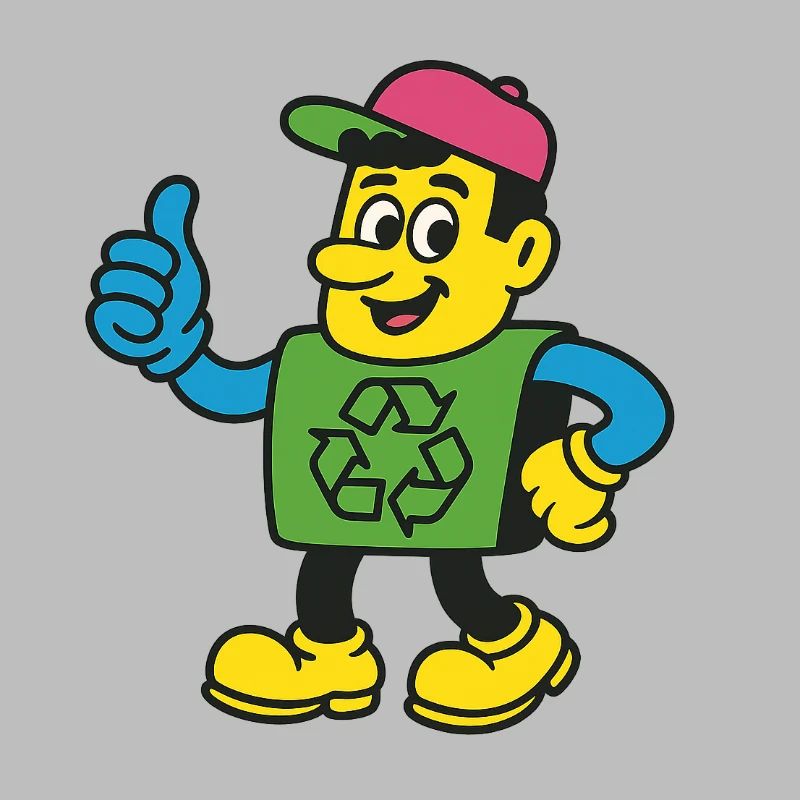 Recycle Hero Maskottchen-Tee