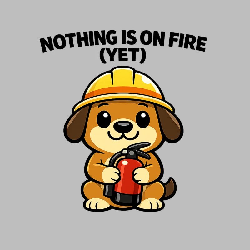 Construction site doggy: Nothing burns (yet)