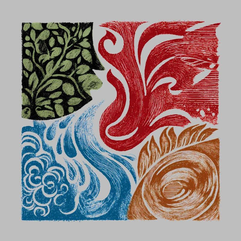 Four Elements Nature Graphic Spiritual