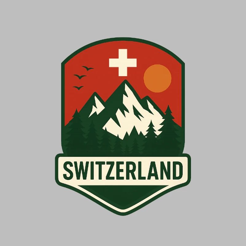 Schweizer Berglandschaft Badge