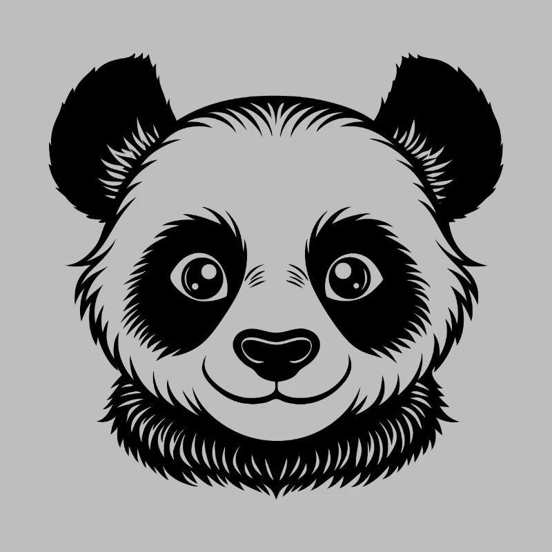 Visage de bébé panda
