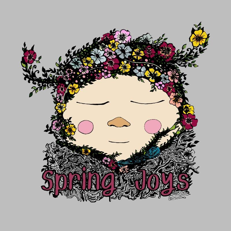 Spring Joy Gnome – Cozy Nature Illustration